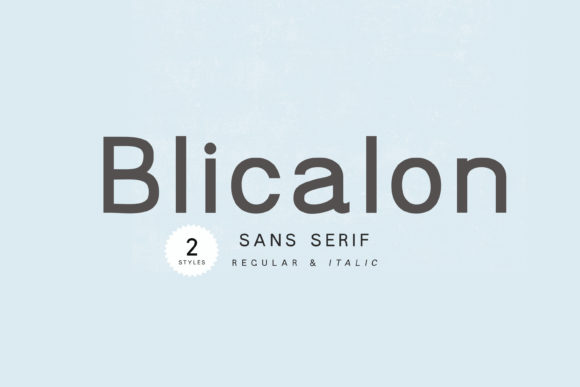 Blicalon: A Minimal Sans Serif Typeface for Clean Editorial Design